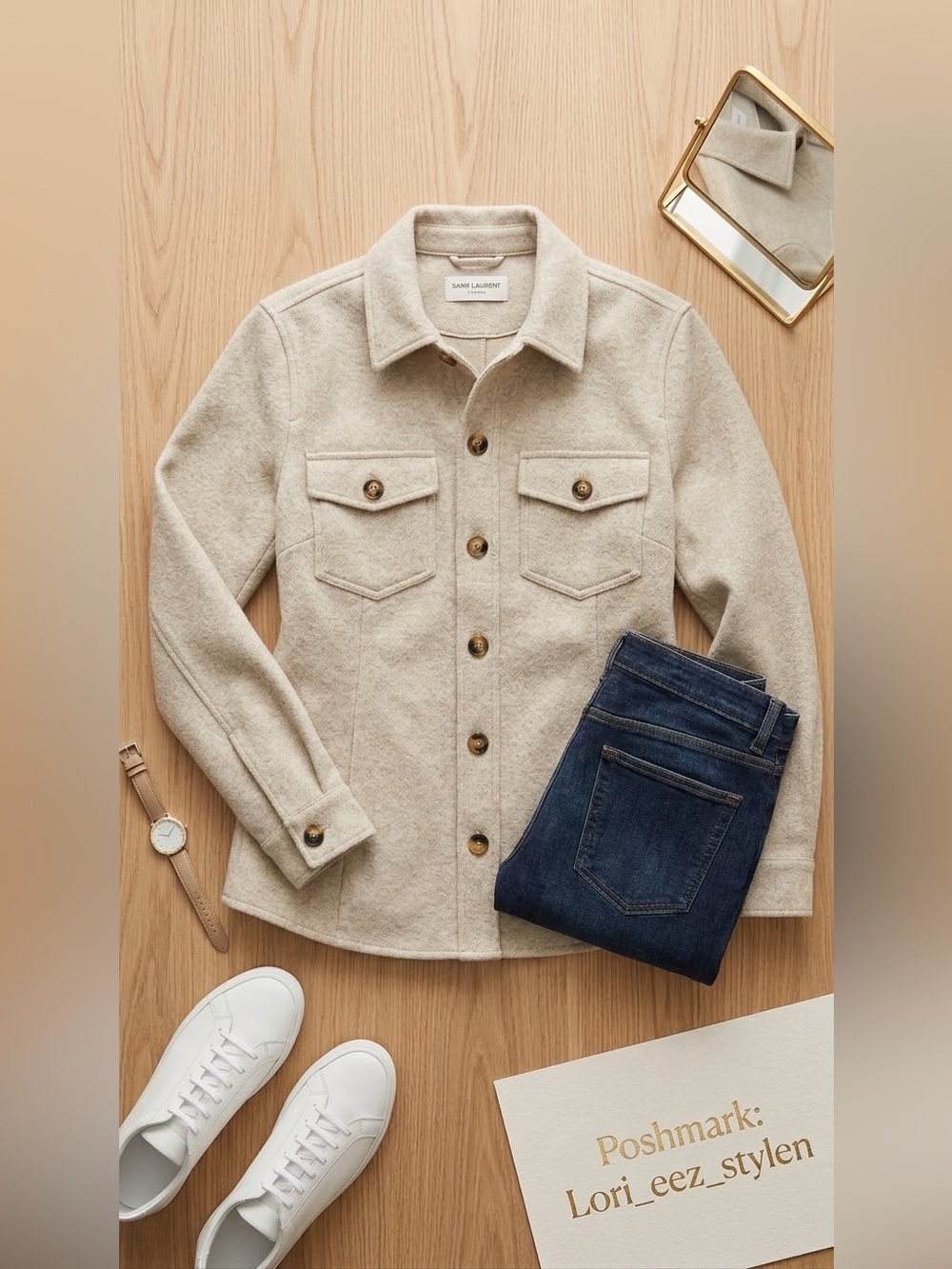 Brand: Pepper & Zoe Style: Recycled Fiber Felt / Wool-Blend Oversized Shacket